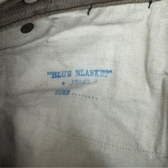 Blue Blanket Never Without Denim Pants Vintage Italy - Picture 10 of 13
